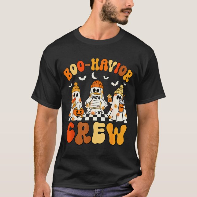 Boo-havior Crew Behavior Yst Halloween Aba  T Shirt (Framsida)