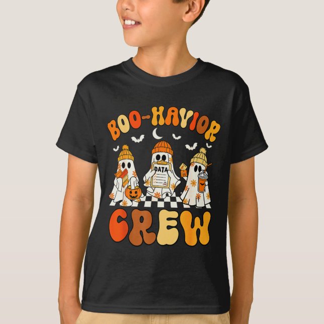 Boo-havior Crew Behavior Yst Halloween Aba  T Shirt (Framsida)