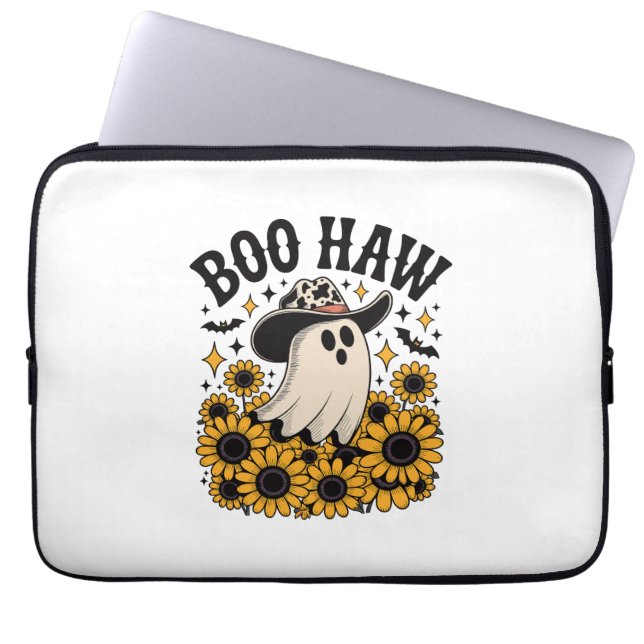 Boo Haw Cow Ghost Western Halloween Laptop Fodral (Framsidan)
