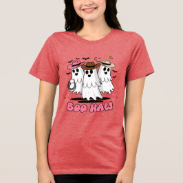 Boo Haw Cowboy Ghost Trio Halloween T Shirt