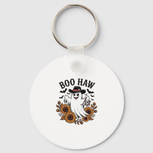 Boo Haw Cowboy Spöke Solros Fladdermöss Halloween_ Nyckelring