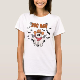 Boo Haw - Cute Ghost Cowboy Halloween Western T Shirt