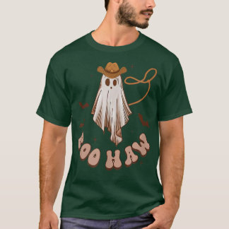 Boo Haw Ghost Rodeo Westernare Land Halloween Cowb T Shirt