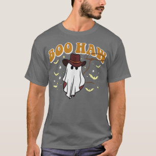 Boo Haw Retro Boo Halloween Cowboyflicka T Shirt