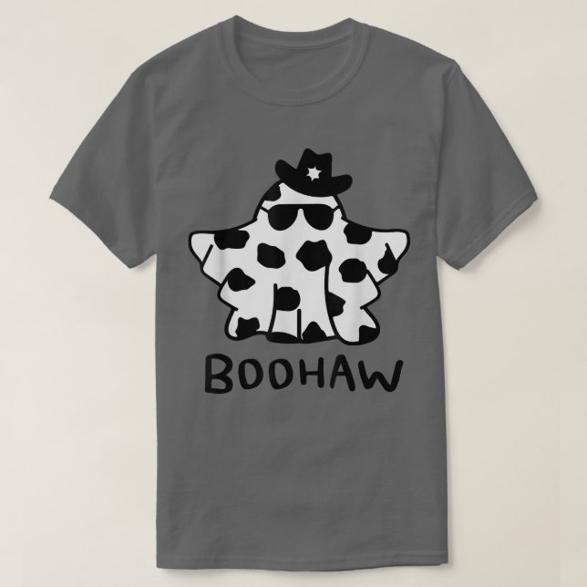 Boo Haw, Retro Boo Haw Ghost Cowbo Halloween T Shirt (Design framsida)