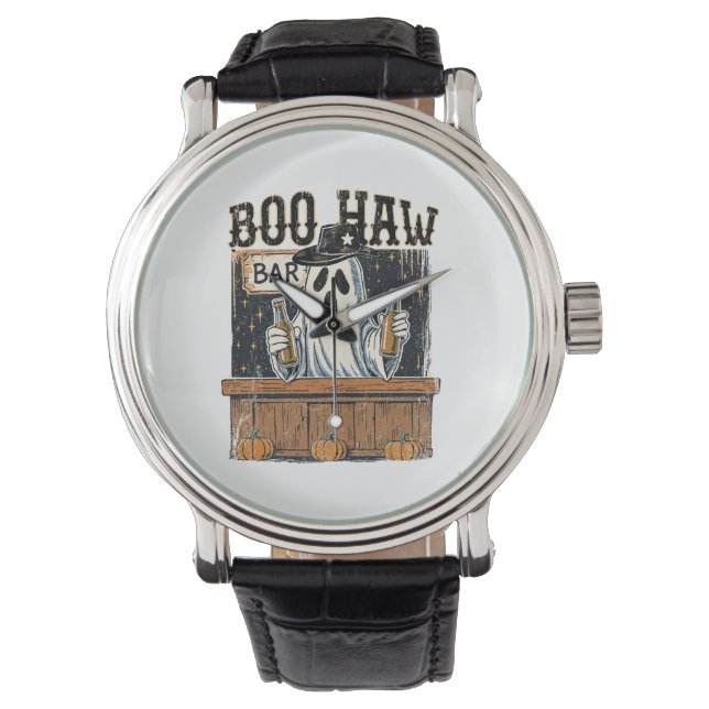 Boo Haw Retro Western Halloween Armbandsur (Framsida)