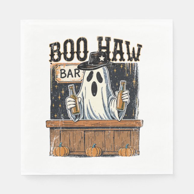 Boo Haw Retro Western Halloween Pappersservett (Framsidan)