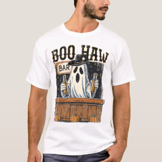 Boo Haw Retro Western Halloween T Shirt