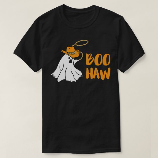Boo Haw Rodeo Land Vilda western Halloween Premium T Shirt (Design framsida)