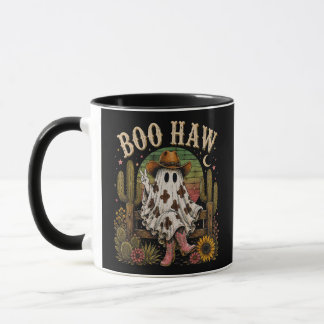 Boo Haw Söt Spöke Rolig Cowboy Western Halloween Mugg