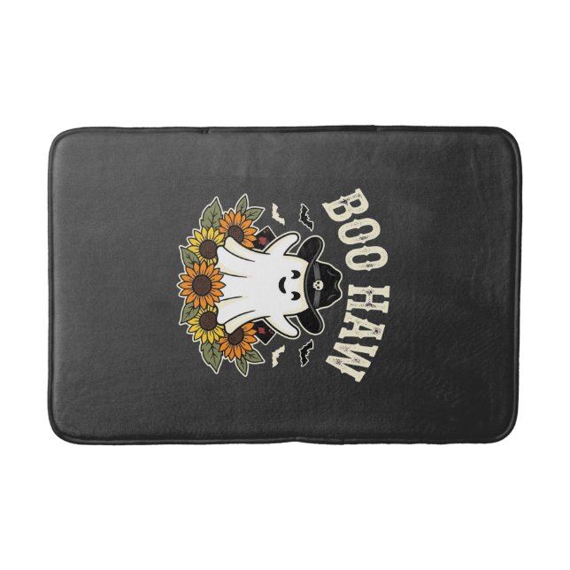 Boo Haw västerländsk Halloween-spökdesign Badrumsmatta (Framsidan)
