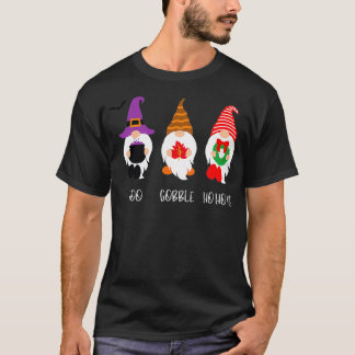 Boo HoHoHo Gnomes Cute God jul T Shirt