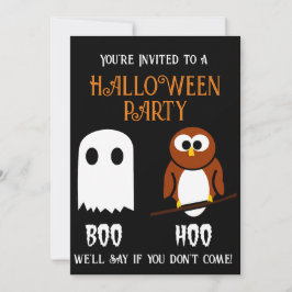 Boo Hoo Halloween fest-inbjudan Inbjudningar