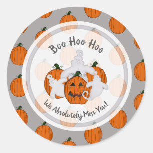 Boo Hoo Hoo Ghost Stickers Runt Klistermärke