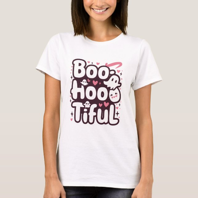 Boo-hoo-Tiful Halloween-fästare T Shirt (Framsida)