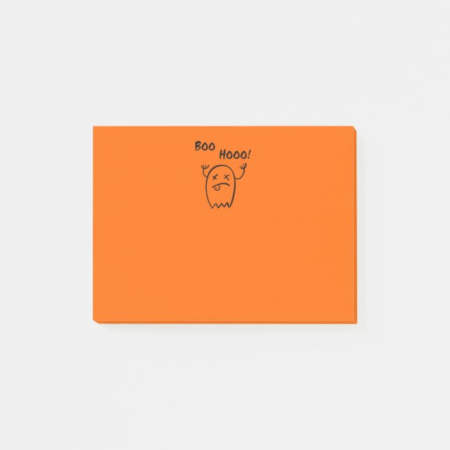 Boo Hooo Halloween Spöklikhet - enfärgad Post-it Block (Framsida)