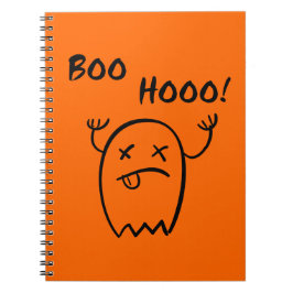 Boo Hooo Halloween Spökliknande Ljus-Monokrom Anteckningsbok