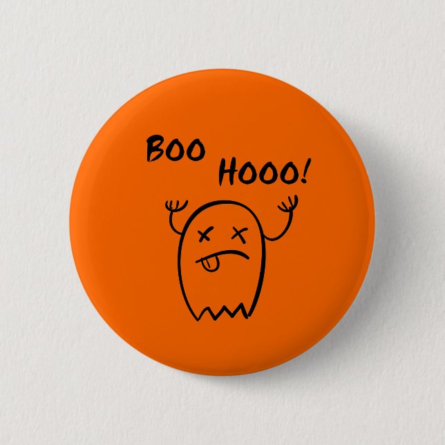 Boo Hooo Halloween Spökliknande Ljus-Monokrom Knapp (Framsida)