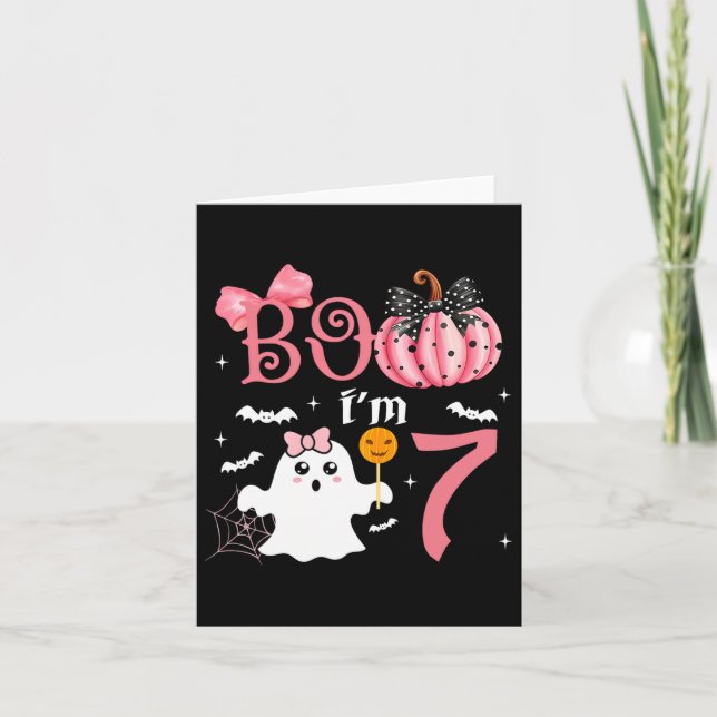 Boo I är sju Ghost sjunde 7:e-födelsedagen Hallowe Kort (Framsida)