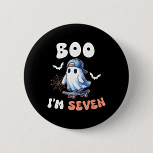 Boo I är Sju Skateboard 7:e Birthday Hallow Knapp