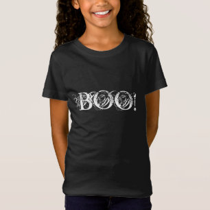 Boo i intressant skrift för Halloween T-shirt