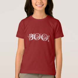 Boo i intressant skrift för Halloween Tee