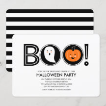 Boo! Inbjudan till halloween fest