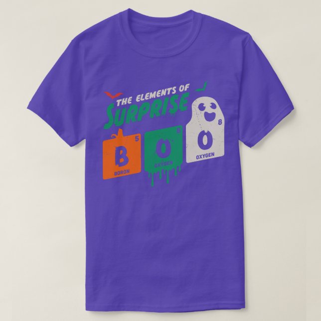 Boo Inslag of Surprise Halloween Periodic Ta T Shirt (Design framsida)