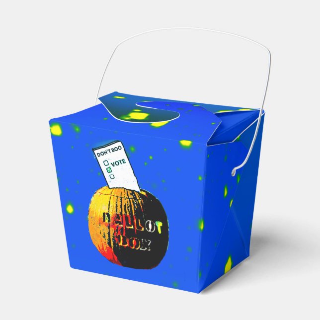 Boo inte—Vote—Pop Art Pumpkin Ballot Box Presentaskar (Framsidan Sidan)