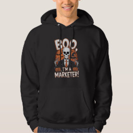 Boo jag är en markör Halloween Funny Hoodie