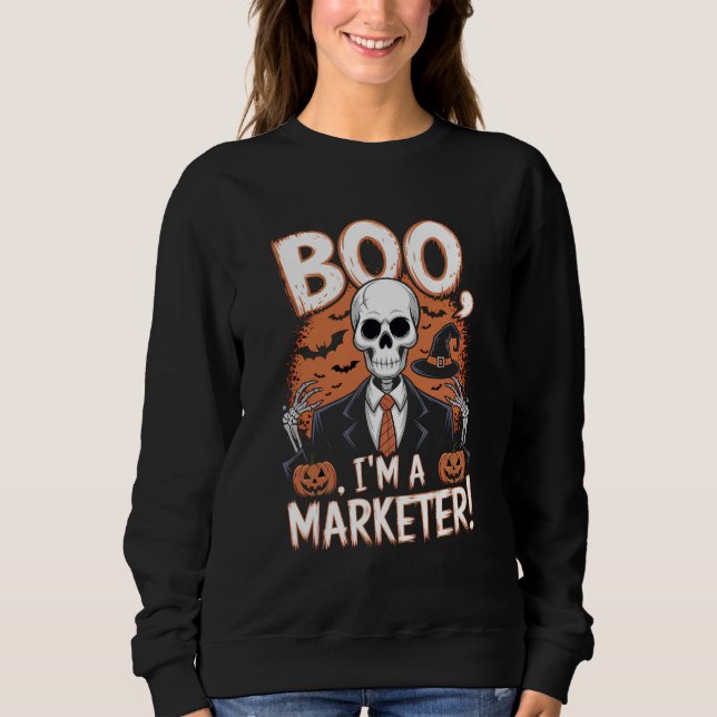Boo jag är en markör Halloween Funny T Shirt (Framsida)