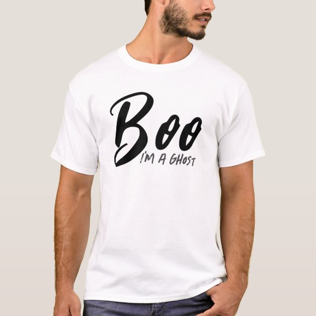 Boo, jag är ett spökhalloween t shirt (Framsida)