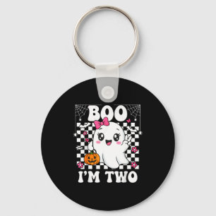 Boo jag är två spöken groovy 2-årsdag halloween nyckelring