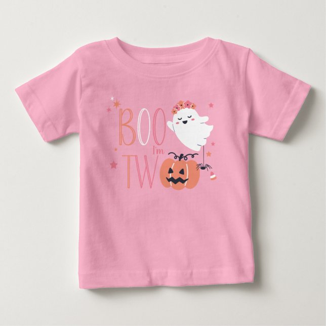 Boo jag ska göra två födelsedagar t shirt (Framsida)