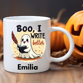 Boo, jag skriva Bättre Namn Halloween Mugg för skr