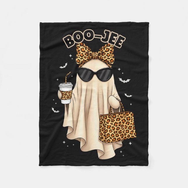 Boo Jee Boujee Ghost Halloween October Vibes Soky  Fleecefilt (Framsidan)