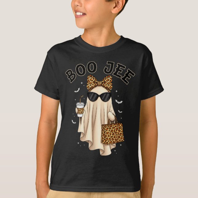 Boo Jee Boujee Ghost Halloween October Vibes Soky  T Shirt (Framsida)