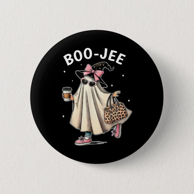Boo-jee Costume Ghost Spooky Season Cute Halloween Knapp (Framsida)