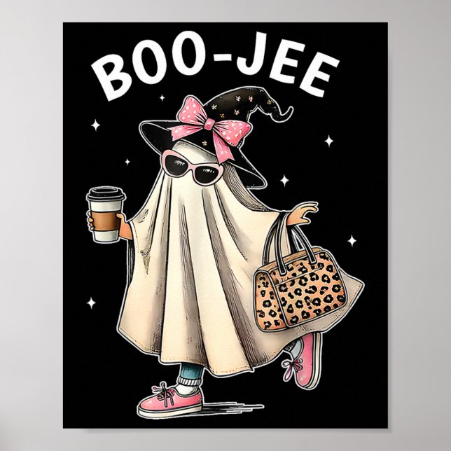 Boo-jee Costume Ghost Spooky Season Cute Halloween Poster (Framsidan)