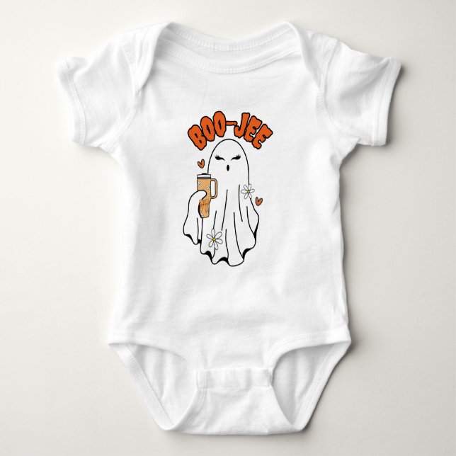 Boo-Jee Cute Halloween Ghost med 40oz Tumbler T Shirt (Framsida)