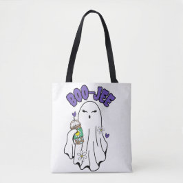 Boo-Jee Cute halloween Ghost med iserad kaffe Tygkasse