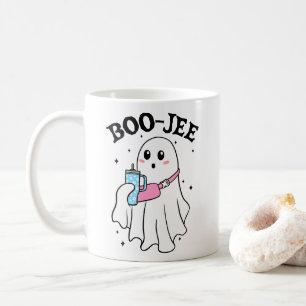 Boo Jee Funny Halloween Ghost Retro Kaffemugg