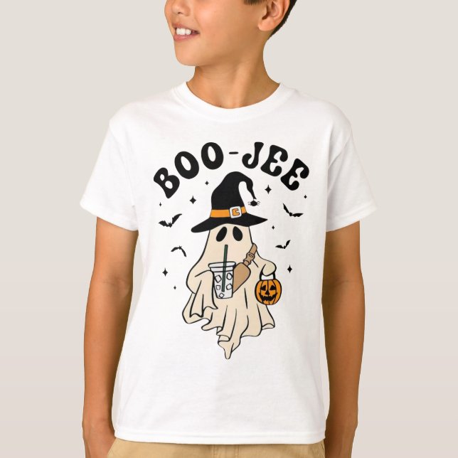 Boo Jee Ghost Cute Funny Halloween T Shirt (Framsida)