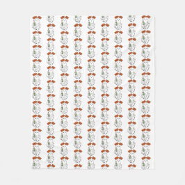 Boo-Jee Halloween Ghost med iserad kaffe i handen Fleecefilt