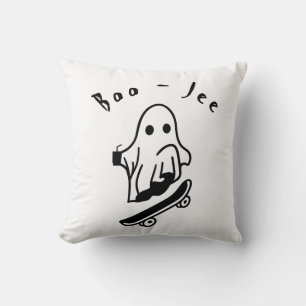 Boo Jee Halloween Ghost Skating Spooky teckning Kudde
