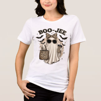 Boo-Jee Leopard Ghost Halloween T-shirt