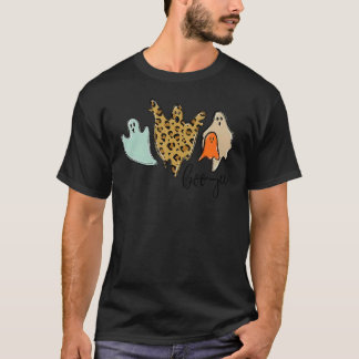 Boo jee Leopard Halloween Ghost T Shirt
