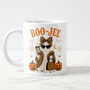 Boo JEE Leopard Spöke Halloween Söt Skrämmande Jumbo Mugg