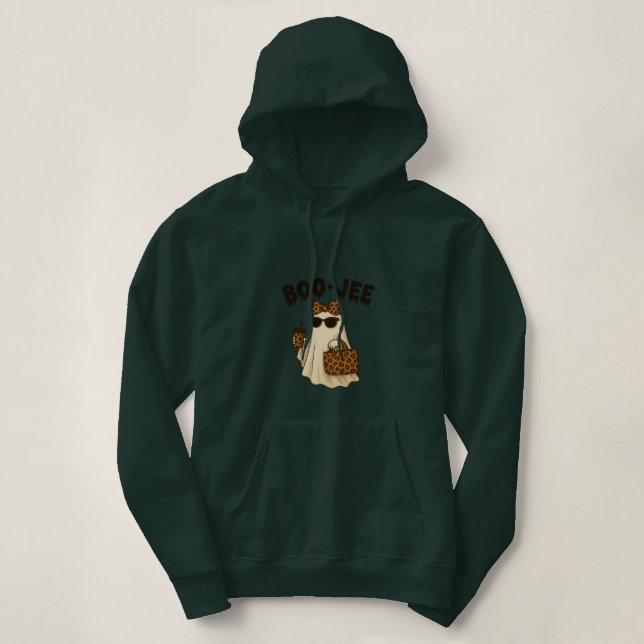 BOO-JEE Leopardyck Ghost Hoodie  T Shirt (Design framsida)