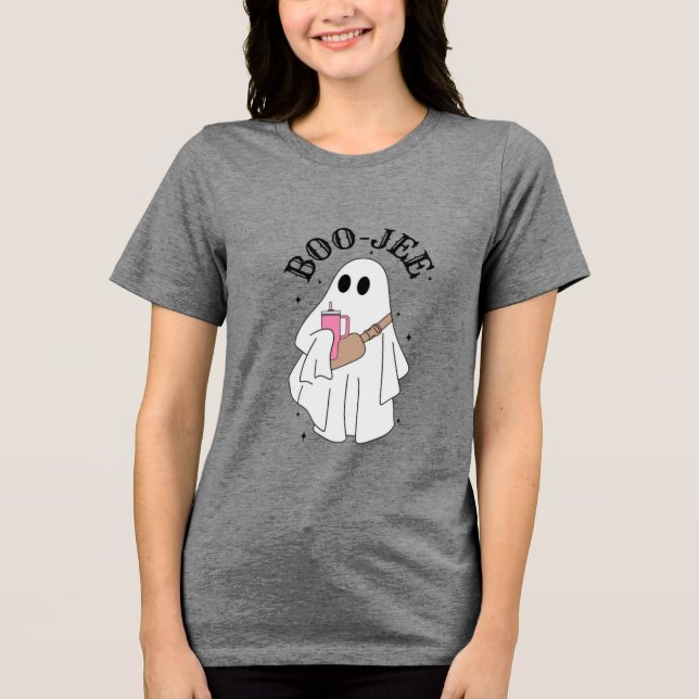Boo JEE Rolig Halloween  T Shirt (Framsida)